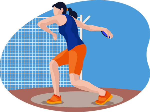 Female Discus Thrower  Illustration