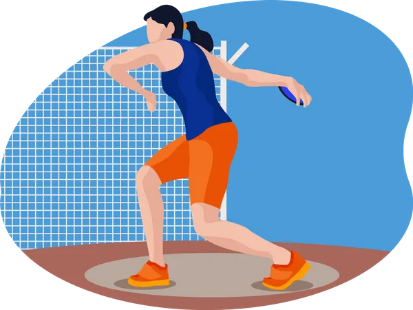 Female Discus Thrower  Illustration