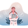 illustration woman doctor