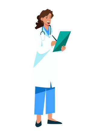 Female Doctor  Illustration