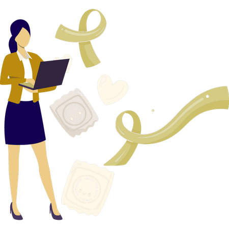 Female doctor advising Use Condom  Illustration