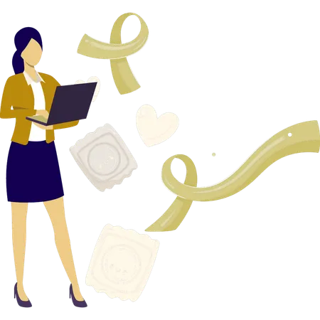 Female doctor advising Use Condom  Illustration