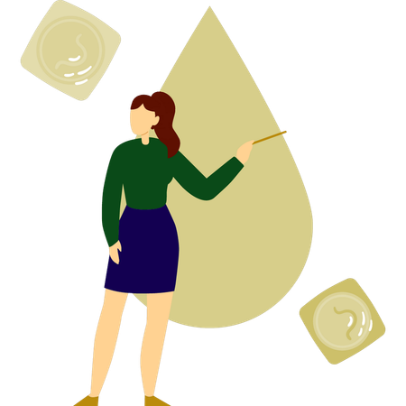 Female doctor doing blood test  Illustration