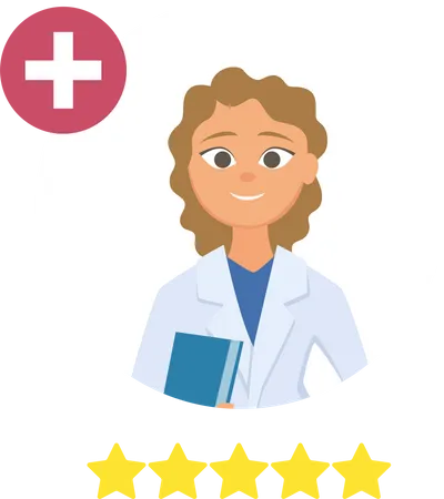 Female doctor feedback  Illustration