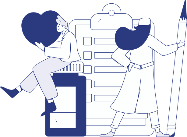 薬に関するアドバイスをする女性医師  イラスト