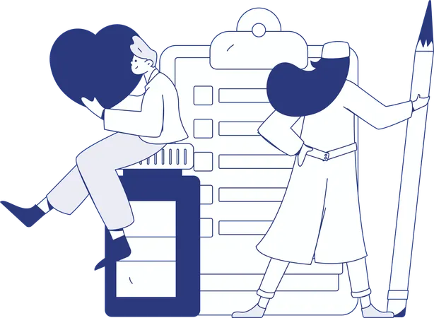 薬に関するアドバイスをする女性医師  イラスト