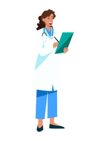 Female Doctor  Illustration