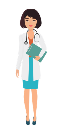 Female Doctor  Illustration