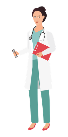 Female Doctor  Illustration