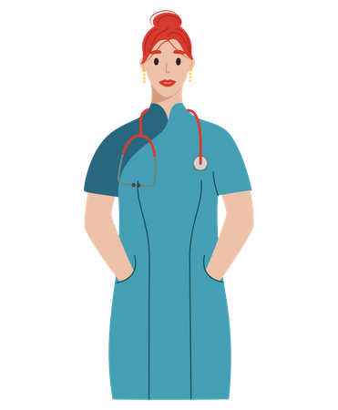 Female Doctor  Illustration