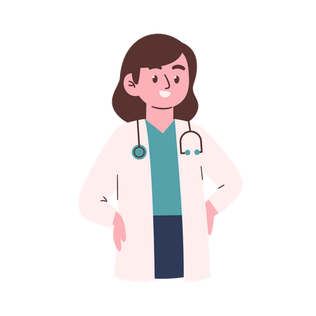 Female Doctor  Illustration