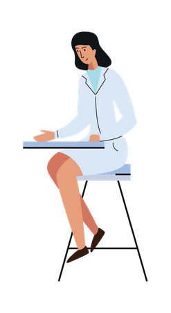 Female Doctor  Illustration