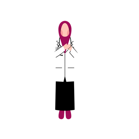 Female doctor in hijab  Illustration