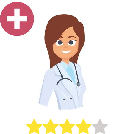 Female doctor review  Illustration