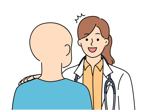 Female doctor talking with patient  Illustration