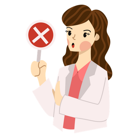 Female Doctor with no sign  Illustration