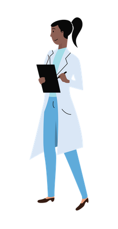 Female Doctor writing prescription  Illustration