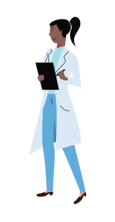 Female Doctor writing prescription  Illustration