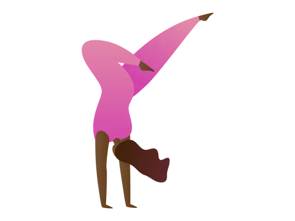 Female doing aerobics Illustration