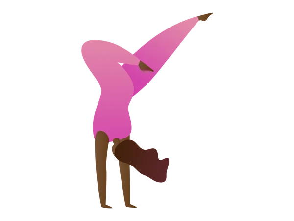 Female doing aerobics  Illustration