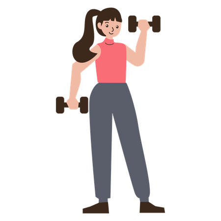 Female doing Exercise  Illustration