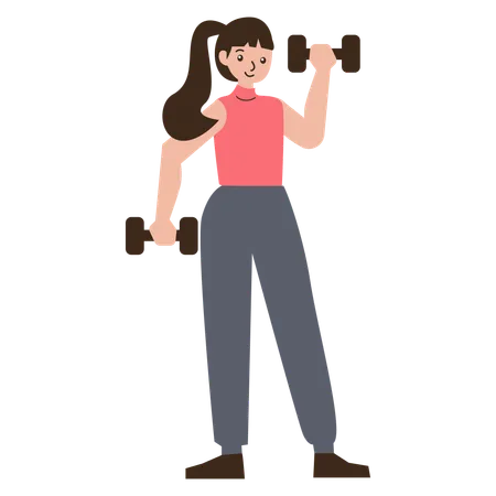 Female doing Exercise  Illustration