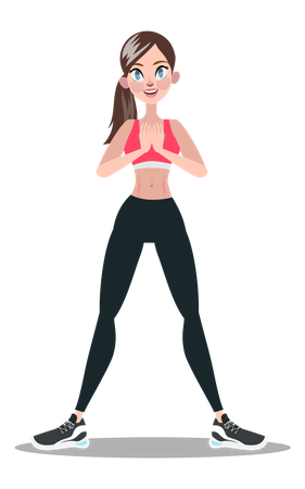 Female doing exercise Illustration