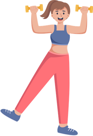Female doing exercise  Illustration