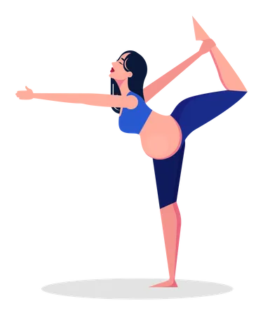 Female doing exercise during pregnancy  Illustration