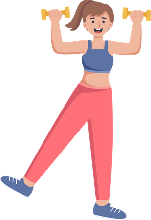 Female doing exercise  Illustration