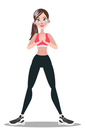 Female doing exercise  Illustration