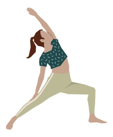 Female doing exercise  イラスト