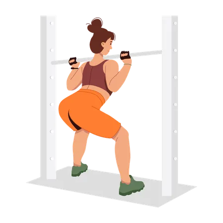 Female Doing Leg Workout  Illustration