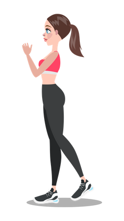 Female doing workout Illustration