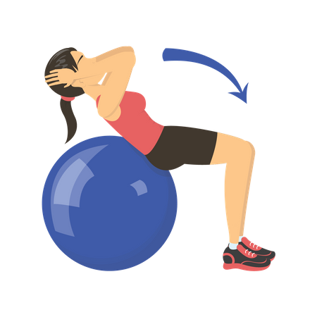 Female doing workout Illustration