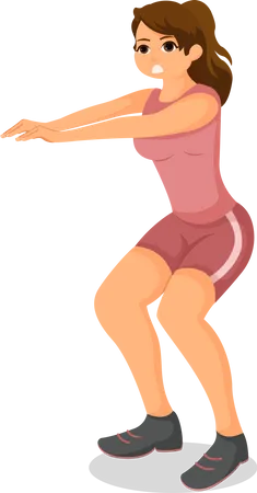 Female doing workout  Illustration