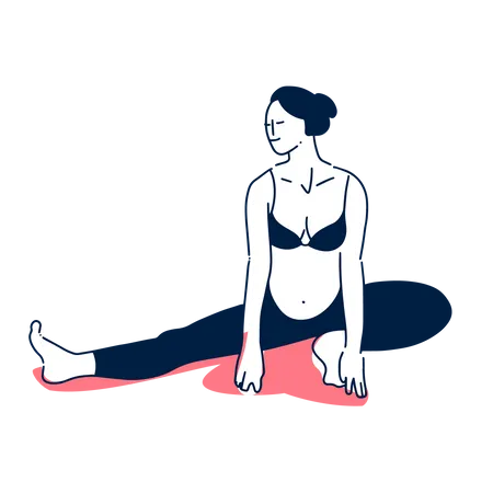 Female doing workout during pregnancy  Illustration