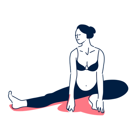 Female doing workout during pregnancy  Illustration