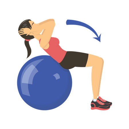 Female doing workout  Illustration