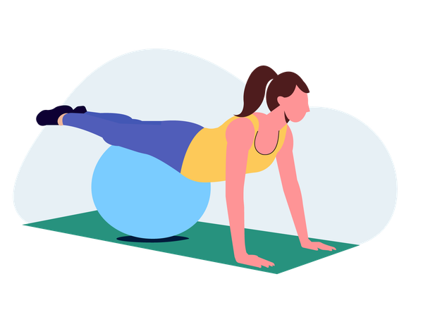 Female doing workout  Illustration