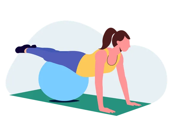 Female doing workout  Illustration