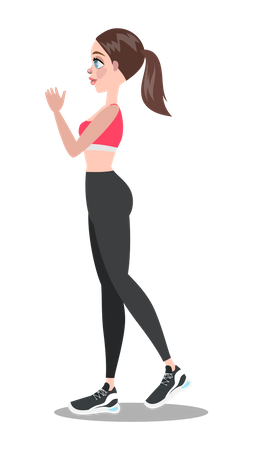 Female doing workout  Illustration