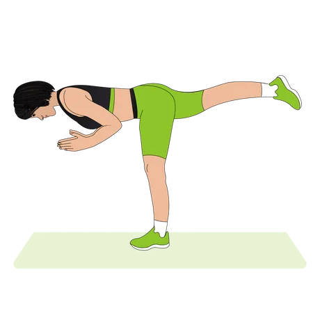 Female doing yoga  Illustration