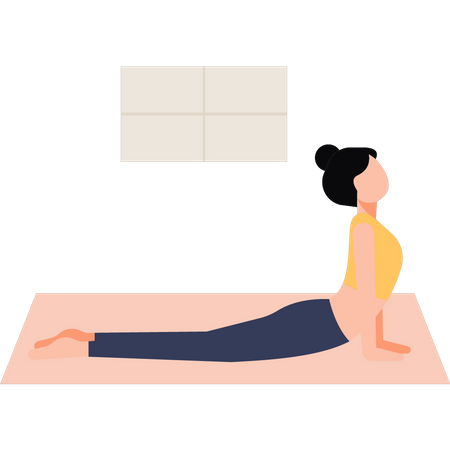 Female Doing Yoga  Illustration