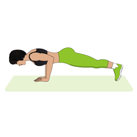 Female doing yoga asana  Illustration