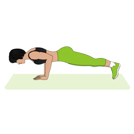 Female doing yoga asana  Illustration