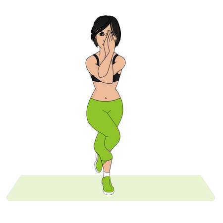 Female doing yoga exercise Illustration