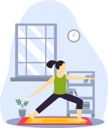 Female Doing Yoga  Illustration