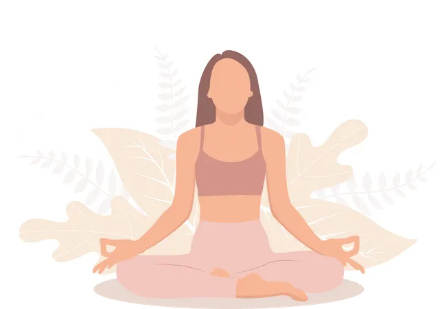 Female doing yoga  Illustration