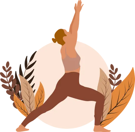 Female doing yoga  Illustration